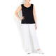 MARINA RINALDI SLEEVELESS COTTON JERSEY VEST BLACK