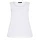 MARINA RINALDI ROUND NECK STRETCH JERSEY VEST WHITE