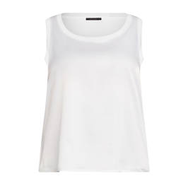 Marina Rinaldi Satin and Jersey Vest White  - Plus Size Collection