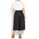 Marina Rinaldi black linen CULOTTES