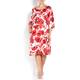 Marina Rinaldi floral print silk twill DRESS