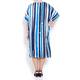 Marina Rinaldi painterly style stripe silk DRESS