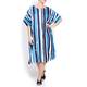 Marina Rinaldi painterly style stripe silk DRESS