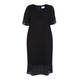 MARINA RINALDI PURE COTTON BLACK SANGALO LACE DRESS 