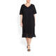 MARINA RINALDI PURE COTTON BLACK SANGALO LACE DRESS 