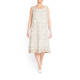 MARINA RINALDI LINEN EMBROIDERED DRESS WITH OPTIONAL SLEEVES