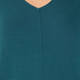 MARINA RINALDI V-NECK VISCOSE KNIT DRESS TEAL