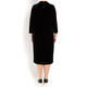 MARINA RINALDI VELVET JERSEY DRESS BLACK