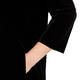 MARINA RINALDI VELVET JERSEY DRESS BLACK