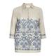 MARINA RINALDI LINEN EMBROIDERED JACKET