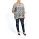 MARINA RINALDI LINEN EMBROIDERED JACKET