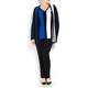 MARINA RINALDI BLUE AND BLACK STRIPE CARDIGAN 