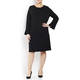 MARINA RINALDI LUREX KNIT DRESS BLACK