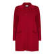 MARINA RINALDI LONG COLLARED KNIT CARDIGAN RED