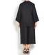 Marina Rinaldi black fringed hem LONG JACKET