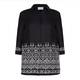 Marina Rinaldi black GEOMETRIC JACQUARD PATTERN JACKET