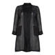 MARINA RINALDI LINEN VOILE LONGLINE JACKET BLACK