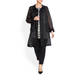 MARINA RINALDI LINEN VOILE LONGLINE JACKET BLACK