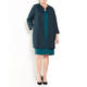 MARINA RINALDI JAQUARD LONG JACKET IN TEAL