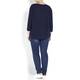 MARINA RINALDI PURE COTTON SWEATER WITH RAGLAN SLEEVES 