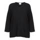 MARINA RINALDI BLACK COTTON AND LUREX SWEATER 