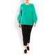 MARINA RINALDI WOOL AND CASHEMERE SWEATER GREEN