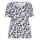 Marina Rinaldi navy and white abstract floral T-SHIRT