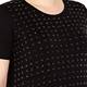 Marina Rinaldi black stud flower embellished T SHIRT