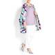 Marina Rinaldi Linen Mix Long patterned Jacket