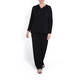 MARINA RINALDI BLACK VISCOSE JERSEY HOODED TRACKSUIT