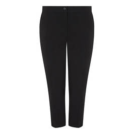 MARINA RINALDI VOYAGE WOOL BLEND ANKLE GRAZER TROUSER BLACK - Plus Size Collection