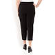 MARINA RINALDI VOYAGE WOOL BLEND ANKLE GRAZER TROUSER BLACK