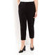 MARINA RINALDI VOYAGE WOOL BLEND ANKLE GRAZER TROUSER BLACK