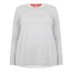 MARINA RINALDI GREY JERSEY BUTTON CUFF TOP