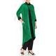 MASHIAH emerald pleated reversible cocktail COAT