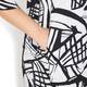 MASHIAH MONOCHROME PRINT PLEATED DRESS