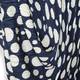 MASHIAH NAVY BLUE SPOT PRINT PLEATED DRESS