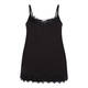 MAXIMA STRETCH JERSEY BLACK CAMI WITH LACE DETAIL