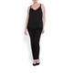 MAXIMA STRETCH JERSEY BLACK CAMI WITH LACE DETAIL