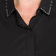 MAXIMA BLACK SHIRT WITH STUD COLLAR