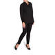 MAXIMA BLACK SHIRT WITH STUD COLLAR