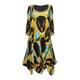 MASHIAH abstract print pleated DRESS