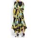 MASHIAH abstract print pleated DRESS