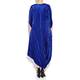 Mashiah blue pleated satin statement DRESS