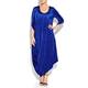 Mashiah blue pleated satin statement DRESS