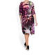 MASHIAH FLORAL PRINT SATIN PLISSE DRESS