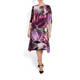 MASHIAH FLORAL PRINT SATIN PLISSE DRESS