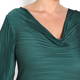 MASHIAH TEAL GREEN COWL NECK WIGGLE DRESS