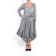 MASHIAH SATIN PLISSE SILVER DRESS