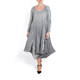 MASHIAH SATIN PLISSE SILVER DRESS